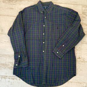 Ralph Lauren big shirt 100% cotton medium heritage classic men’s medium plaid